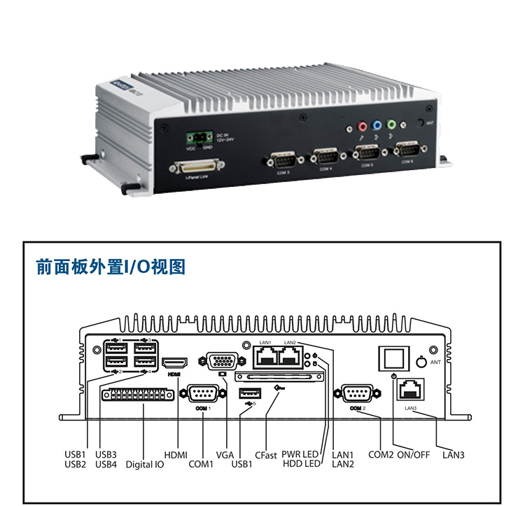 研華無風(fēng)扇嵌入式工控機(jī)ARK-2120F