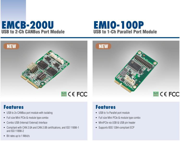 研華EMIO-100P 并行模塊，1 路，USB I/F