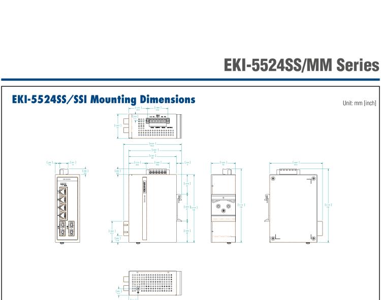 研華EKI-5524SSI-ST 2光4電百兆ProView(組態(tài))系列工業(yè)以太網(wǎng)交換機(包含單模/多模、SC/ST接口)