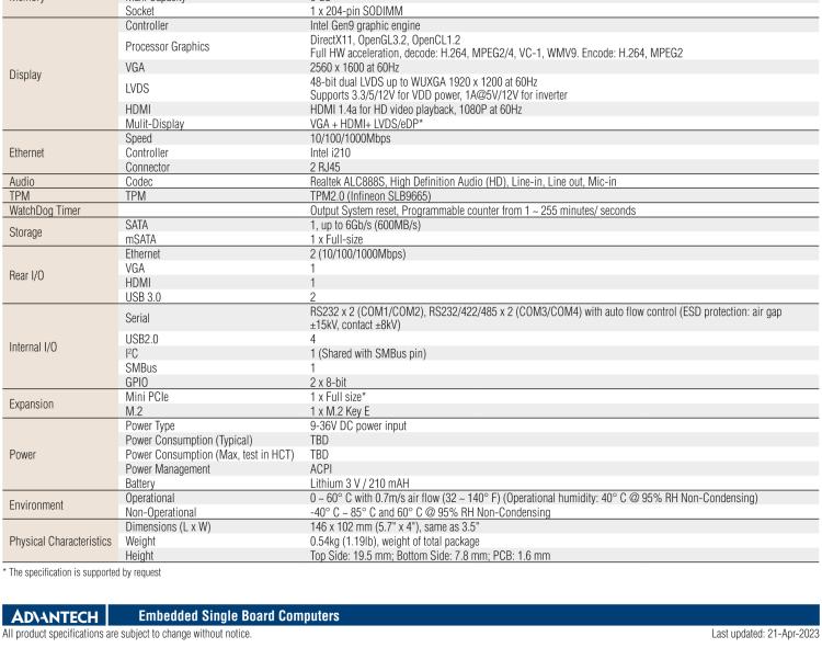 研華PCM-9366 Intel 第六代Atom?奔騰N4200賽揚N3350，3.5寸單板電腦