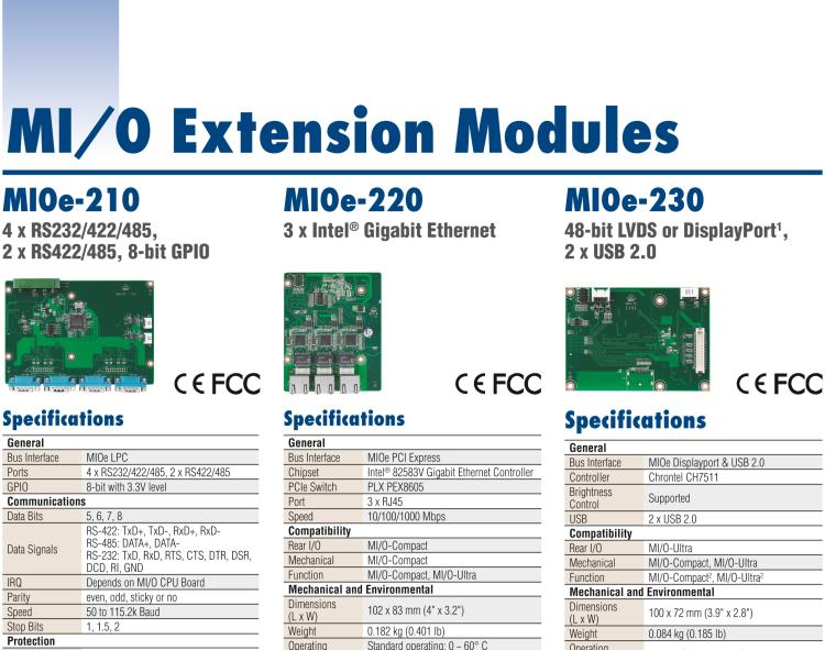 研華MIOe-210 4xRS232/422/485, 2xRS422/485, 8-bit GPIO，兼容3.5寸MIO單板