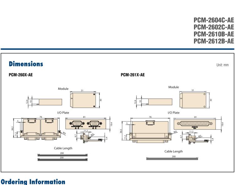 研華PCM-2612B 非隔離RS-422/485，4端口，DB9，PCIe I/F